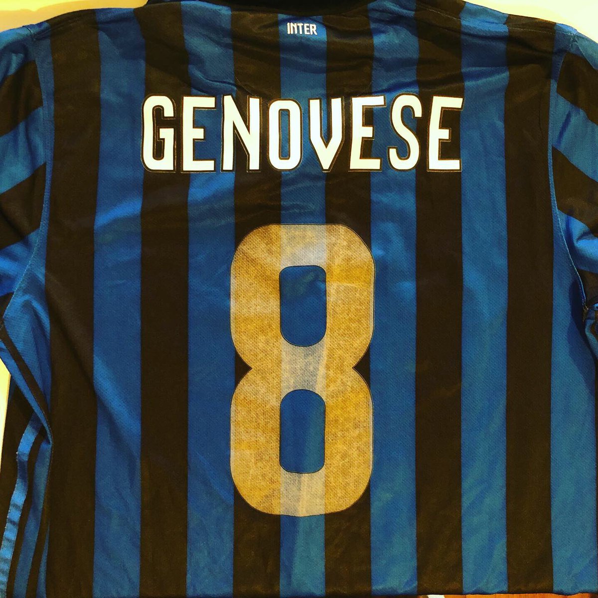 First post: @Inter, home jersey 2011-12Nike, officially licensed#8, GenoveseA graduation gift from my dad, an even bigger Interista than me. He ordered it himself online, as he went berserk with the extra badges (FIFA Club World Cup in front, UEFA Champions League on the arm)