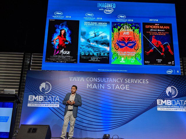 not_ai_yet's tweet photo. @RaviVelhal from @Intel at @EMBData was amazing! Was very supportive of my work, especially @KidzSentry. His mind blowing presentation showed the future of movies, like experiencing smells, being a character in a movie, or watching it on a table top. #Movies #Intel #EMBData2019 https://t.co/GaWkUOyr1S