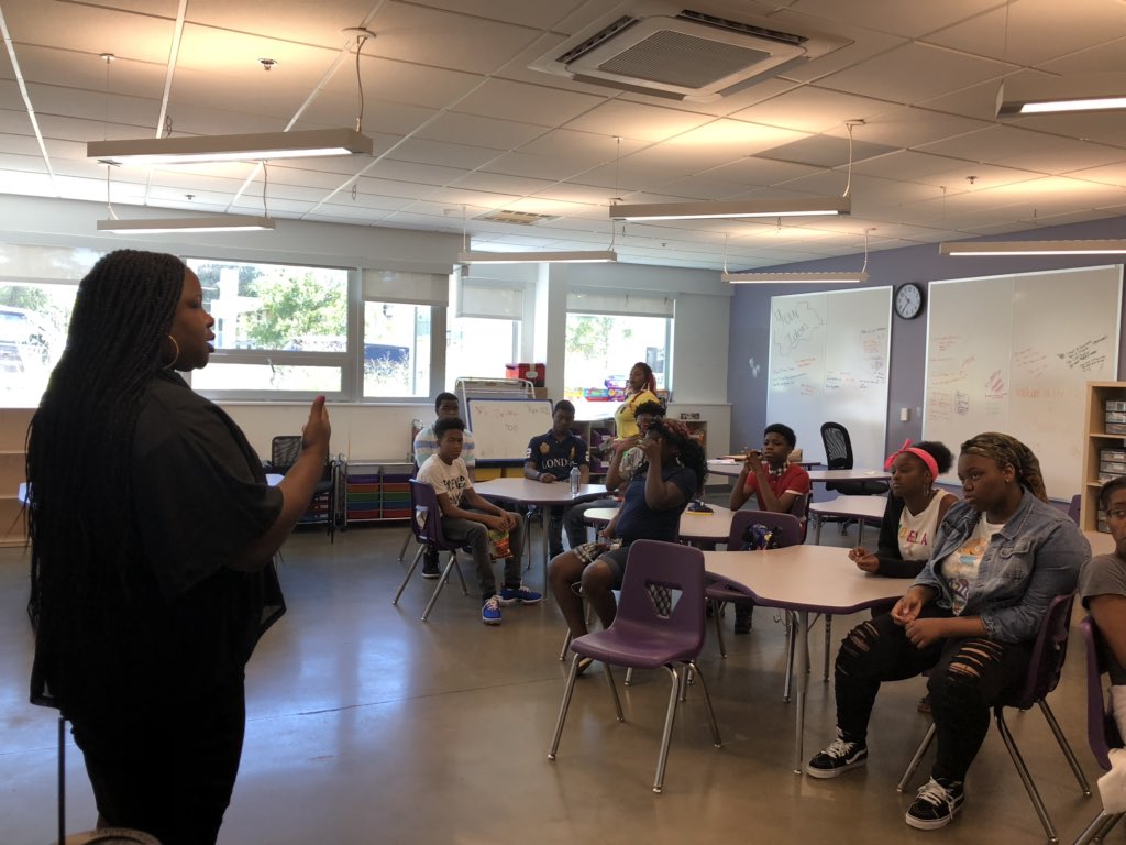 DLWSolutions's tweet photo. Today is Money Management Monday at the ‘Ambassadors for Change’ Summer Program! A warm and special thanks to Ms. Ida Robinson of, The EnVisionary Project, LLC, for partnering with us to provide her expertise on spending and saving with our students. @IamIdaRobinson https://t.co/7zbIuGFD5E