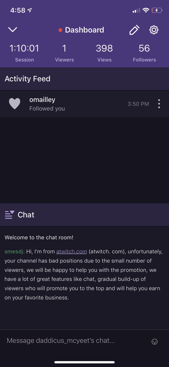 Daddicus_McYeet's tweet photo. Dafuq is this lol #SmallStreamerCommunity #Streamer_RTs #FuckF4F Anyone seen this before?? https://t.co/W1gtGxkdQL