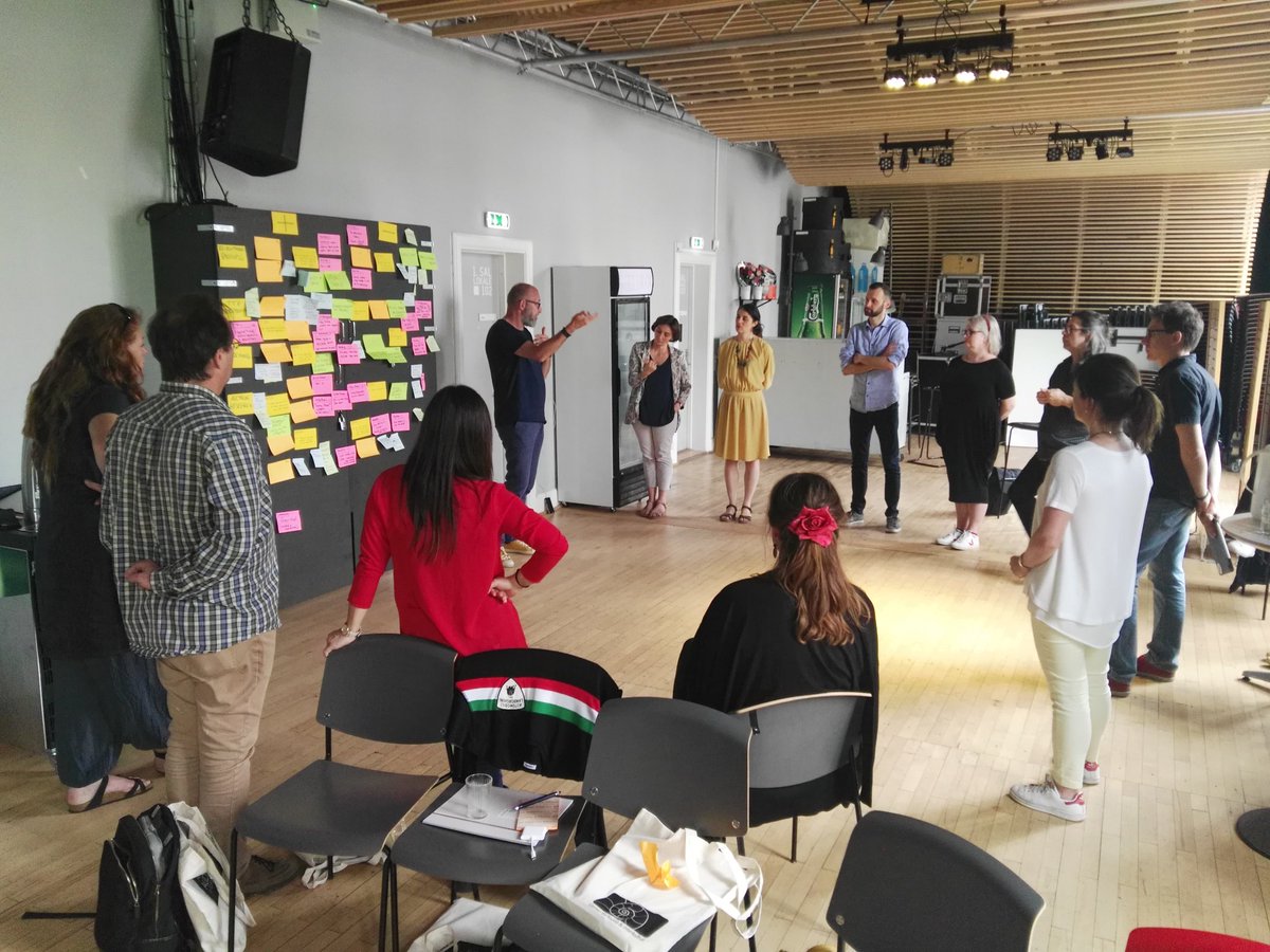 mcuenami's tweet photo. Today, we had a day full of intesting discussions, sharing what we have all done in our national hubs. #GreatTeam #ReflectingTogether #cki #CPH @CONNECTING_AUD @deustoEstudOcio @NielsRigholt @FitzcarraldoFon @meltingpro @audienceagents @ICCEUoL @asimetricaorg @MarcinPoprawski https://t.co/fPtl3GwbYB