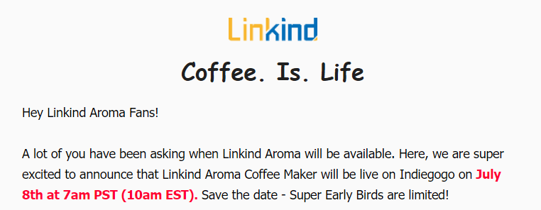 linkindtec's tweet photo. 🥳Key words: July 8th at 7am PST (10am EST)🥰 Indiegogo🥳 https://t.co/FCNnZoNifw
