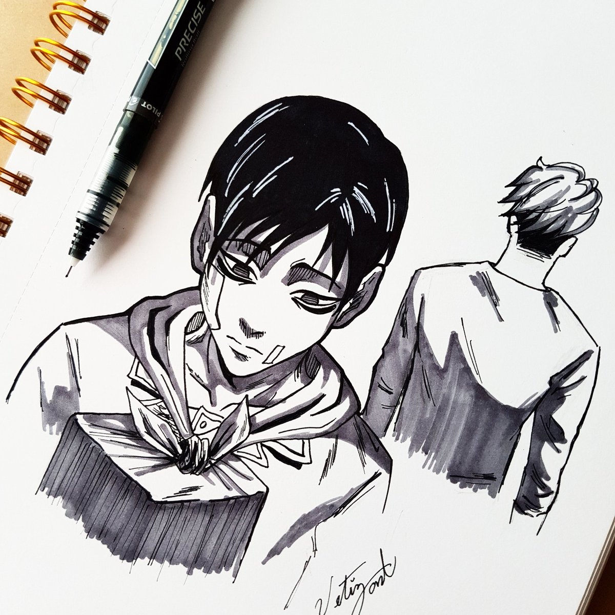 vetizart's tweet photo. My fanart of Bum! Hope you like it! @kooo_gi #킬링스토킹 #KillingStalking #キリングストーキング #yoonbum #sangwoo #fanart #manhwa #anime https://t.co/utEufuHlQe