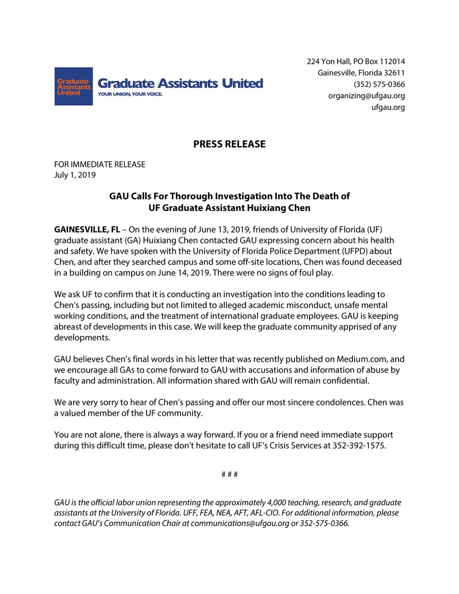 UF Graduate Assistants United tweet media