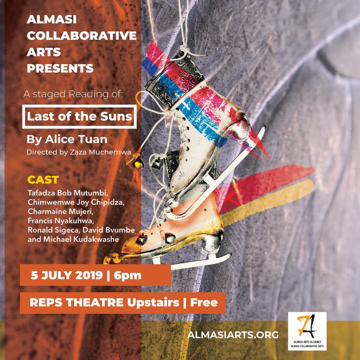 AlmasiArts's tweet photo. Super excited about our next staged reading. Join us on the 5th of June, 6pm at @RepsTheatre Upstairs. Entry is free. #zimartlives #dramaticliteracy https://t.co/kfHBovqY7Y