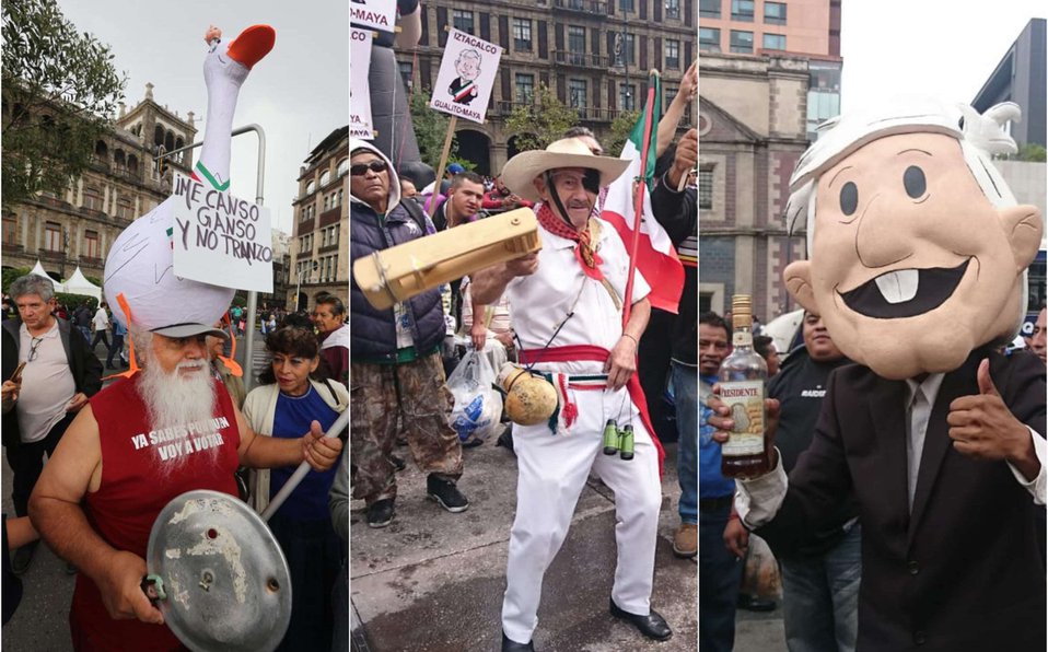 Milenio's tweet image. Los personajes del #AMLOfest en el Zócalo mile.io/2KS8ARs