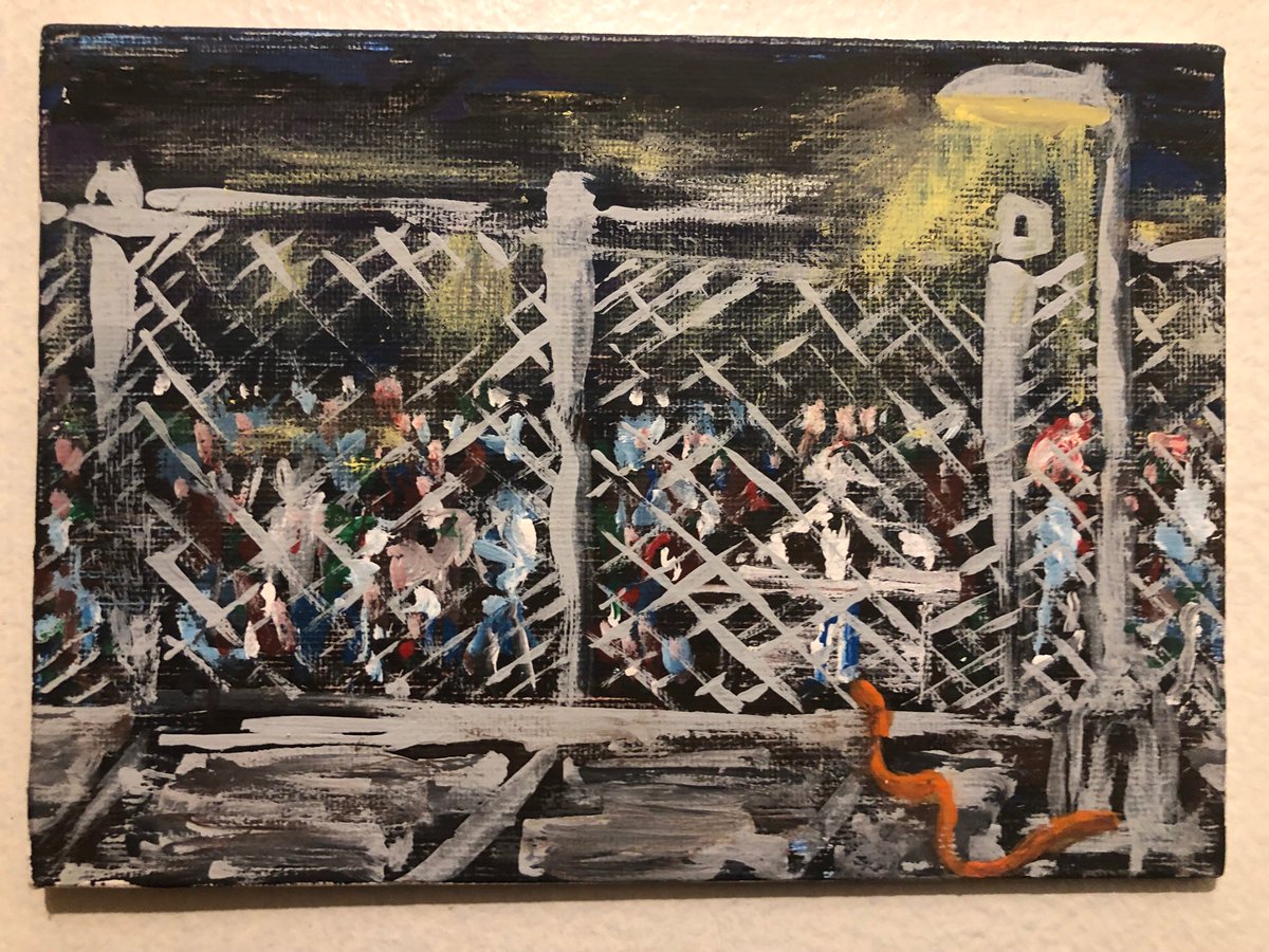 winta_bk's tweet photo. A little scenario I entitled ‘Early Hip-Hop’ ....acrylic on canvas board.
#WINTA #MUSIC #ART #PAINTING #HIPHOPMUSIC #BOOGIEDOWN #BIRTHPLACE #CULTURE #TWOTURNTABLESANDAMIC #ALCHEMY #FRESH #FLY #HISTORY
#THEATEROFTHEMIND https://t.co/05BhFpdiGh