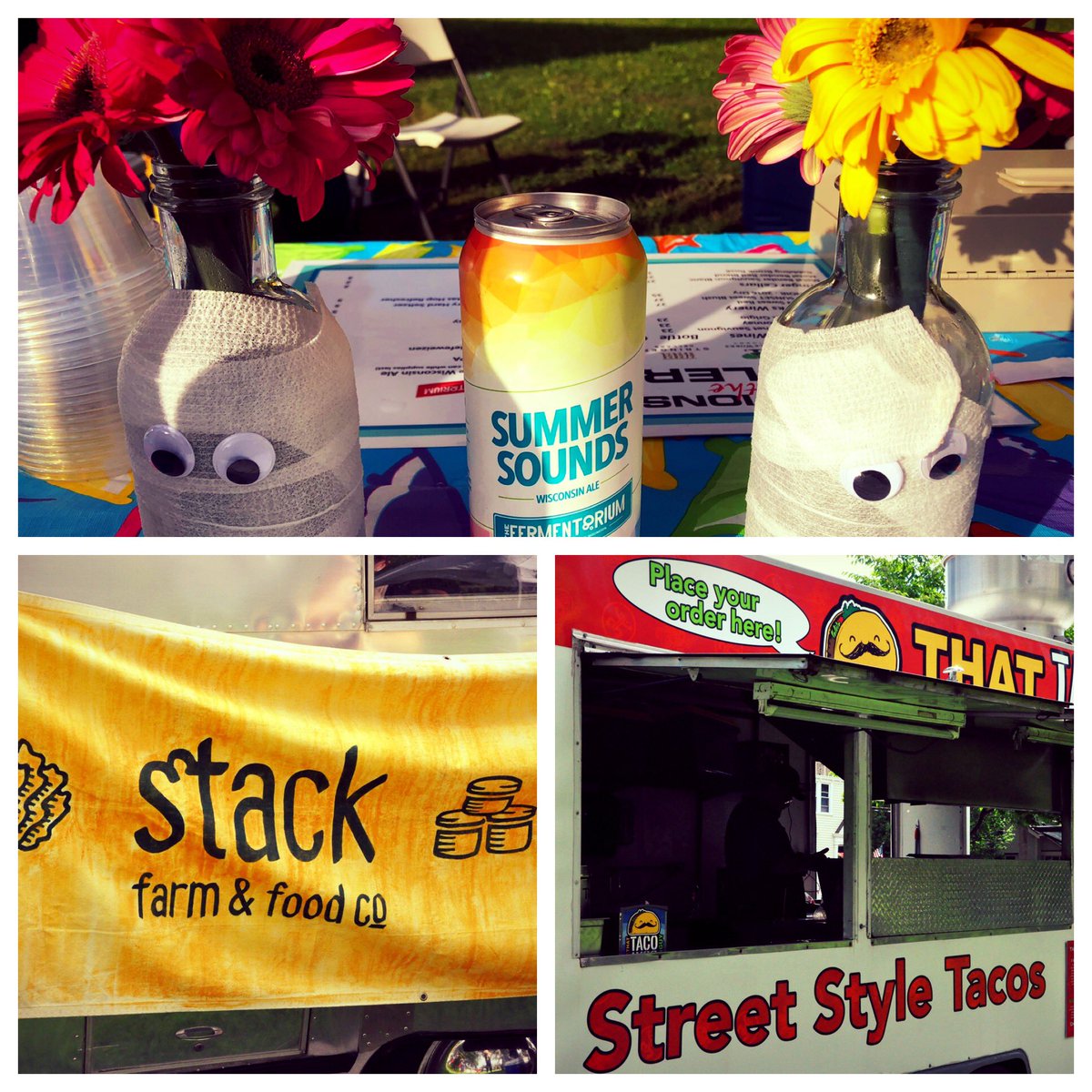Check out some of our vendors this Friday July 5th for Matt Stansberry and Romance with special guest Sainted Patrons. Pictured Stack Foods, That Taco Guy &amp; Fermentorium feat Summer Sounds beer cans!! #summersoundscedarburg #summerfun #thattacoguy #fermentorium #stackfoods