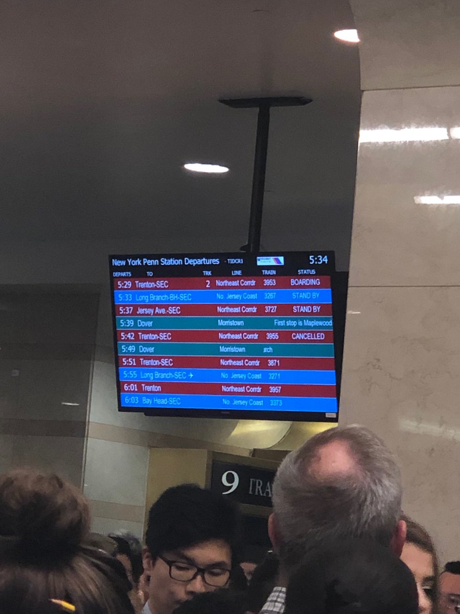 sjacq_'s tweet photo. Summer from hell round 2 with @NJTRANSIT - BTW this is because of a apparent fire on Northeast Corridor line yet their train is called while they are announcing the service is suspended and my NJ Coast line is the one on standby for 30 mins? A literal hot mess. 😡🤦🏻‍♀️ #NJTransit https://t.co/T00bzSV433