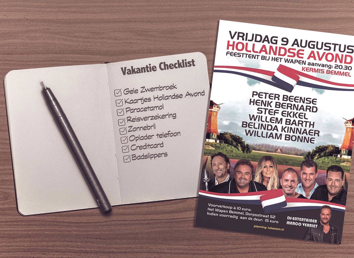 marcoverriet's tweet photo. Nog geen kaarten voor 9 augustus? Bestel ze dan snel bij Het Wapen voordat je op vakantie gaat, want het gaat hard met de kaartverkoop!! https://t.co/UqrKPtGftr
#hetwapenbemmel #peterbeense #henkbernard #stefekkel #willembarth #belindakinnaer #williambonne #lukassenprodukties https://t.co/4iTAr5NksP