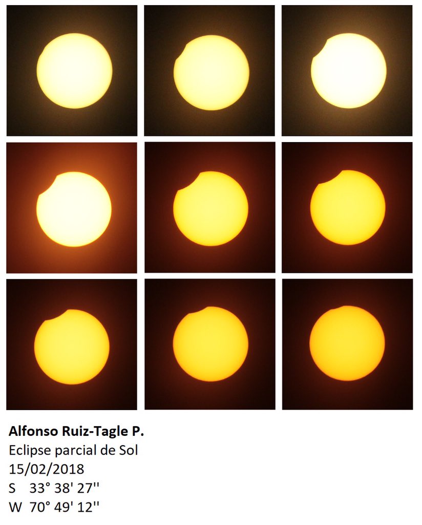 ponchort's tweet photo. Algunas fotos de eclipses tomadas anteriormente por mi:
La primera fue del eclipse del 13-11-2012 tomada desde Las Condes, la segunda fue del eclipse del 15-2-2018 tomada desde Calera de Tango #EclipseSolar2019 #EclipsesChile #EclipseTotal #eclipse https://t.co/lWAbyfwnxx