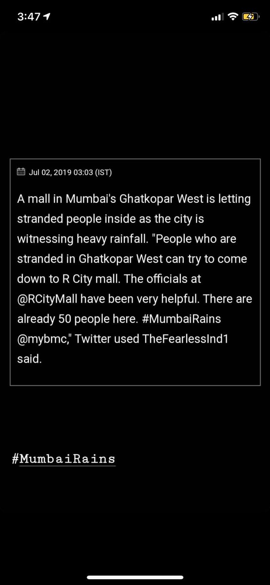 For who ever is stranded in #Ghatkopar area. #MumbaiRains