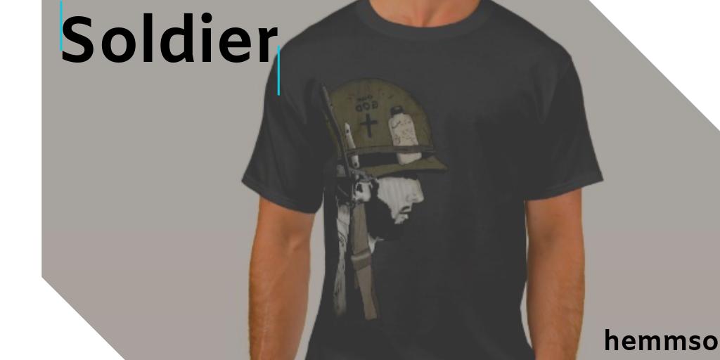 Hemmso1's tweet photo. Playera soldier https://t.co/3Q9EvjW7F1 via @zazzle https://t.co/RRHjBDUvJ7