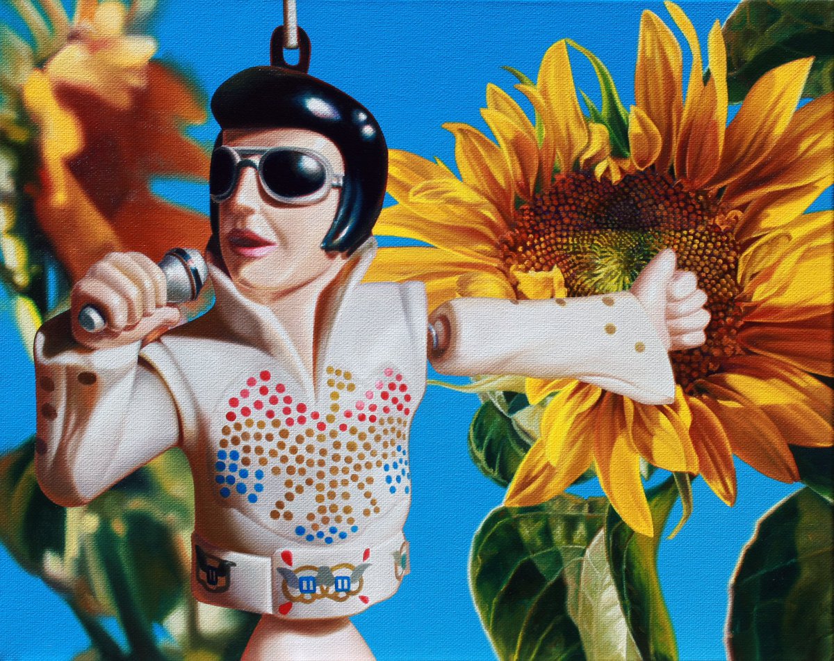 ACompagnucci's tweet photo. Elvis en primavera. Oleo sobre tela 40 x 50 cm.2009.
#andrescompagnucci #elvispresley #happypainting #artbasel #arteargentino #hiperrealismo #popart #photorealism #artsy #artinamerica #miamiart #artlima #artpalmbeach https://t.co/1X5JGhjGFH