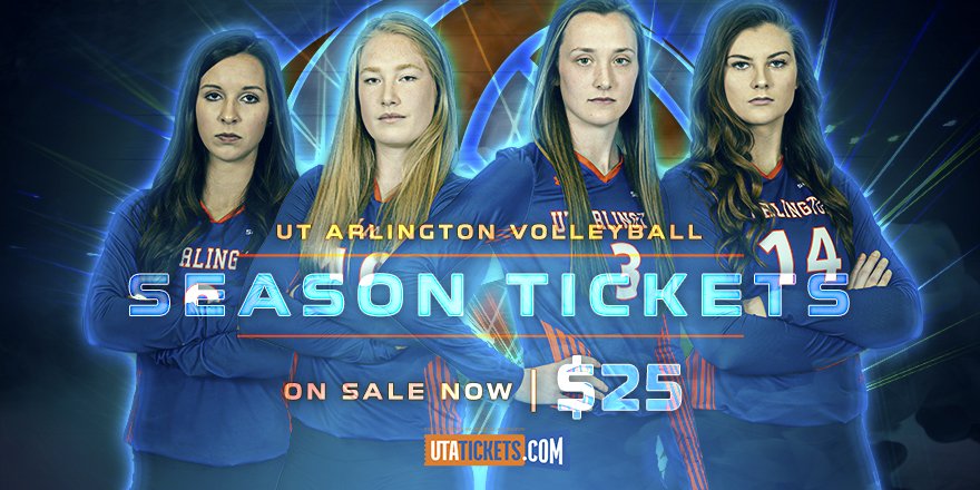UTAMAVS's tweet photo. 2019 @UTAVolleyball season tickets are now on sale! Season tickets are now just $25, less than $2 per game! Get your season pass now ⤵️

📰 >>> https://t.co/yR2u8xtnQJ
🎟️ >>> https://t.co/R3N6sCGnmR https://t.co/obcWJXrA9A