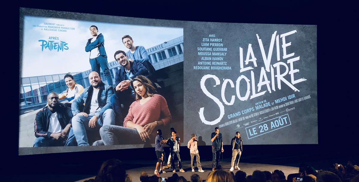 Un film beau, touchant et empreint de réalité.
Le quotidien d’une vie scolaire en REP sans contrefaçon.
Merci @grandcorpsmalad &amp; @minos_mehdi, rendez-vous à Elsa Triolet pour les 30 ans du collège 🙌🏻. #LaVieScolaire