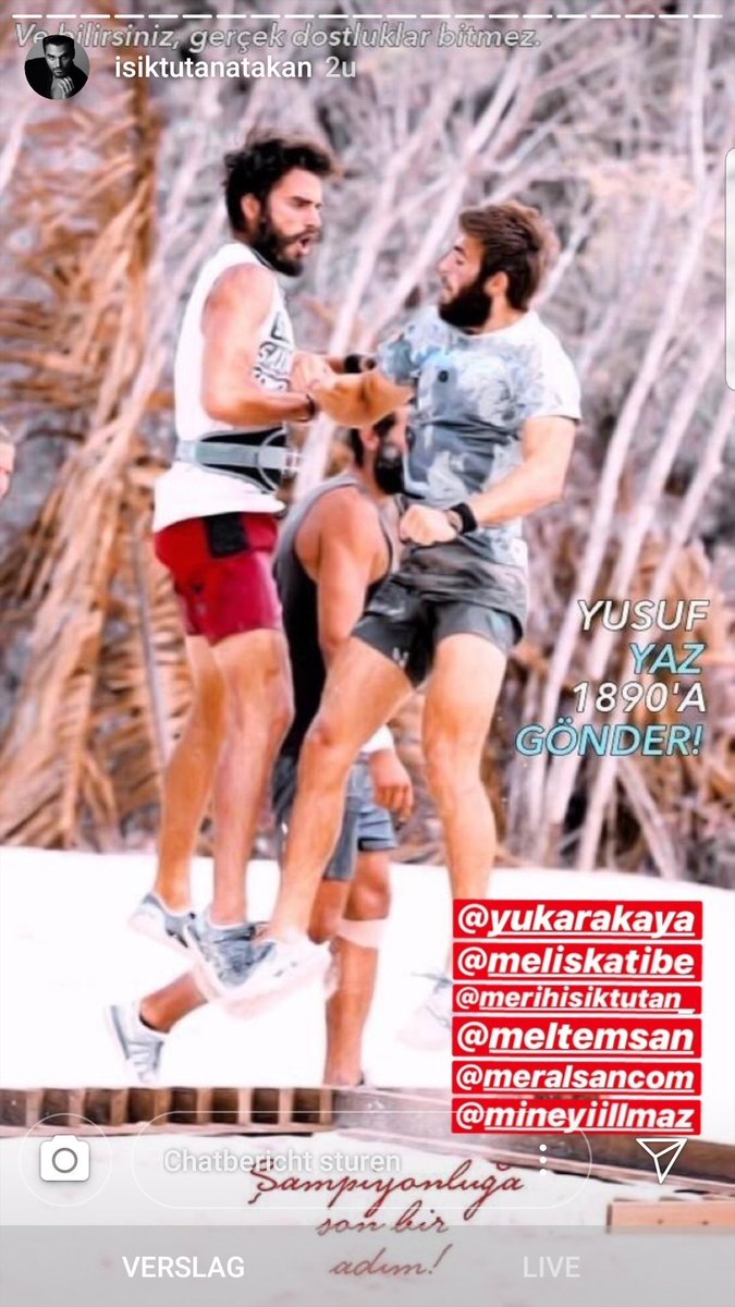 canimsx's tweet photo. ÇOK SEVİYORUM 😍😍😍 #survivor2019 #AtYus #AtakanIşıktutan #YusufKarakaya @isiktutanatakan @yukarakaya https://t.co/ud4JpiB4v5