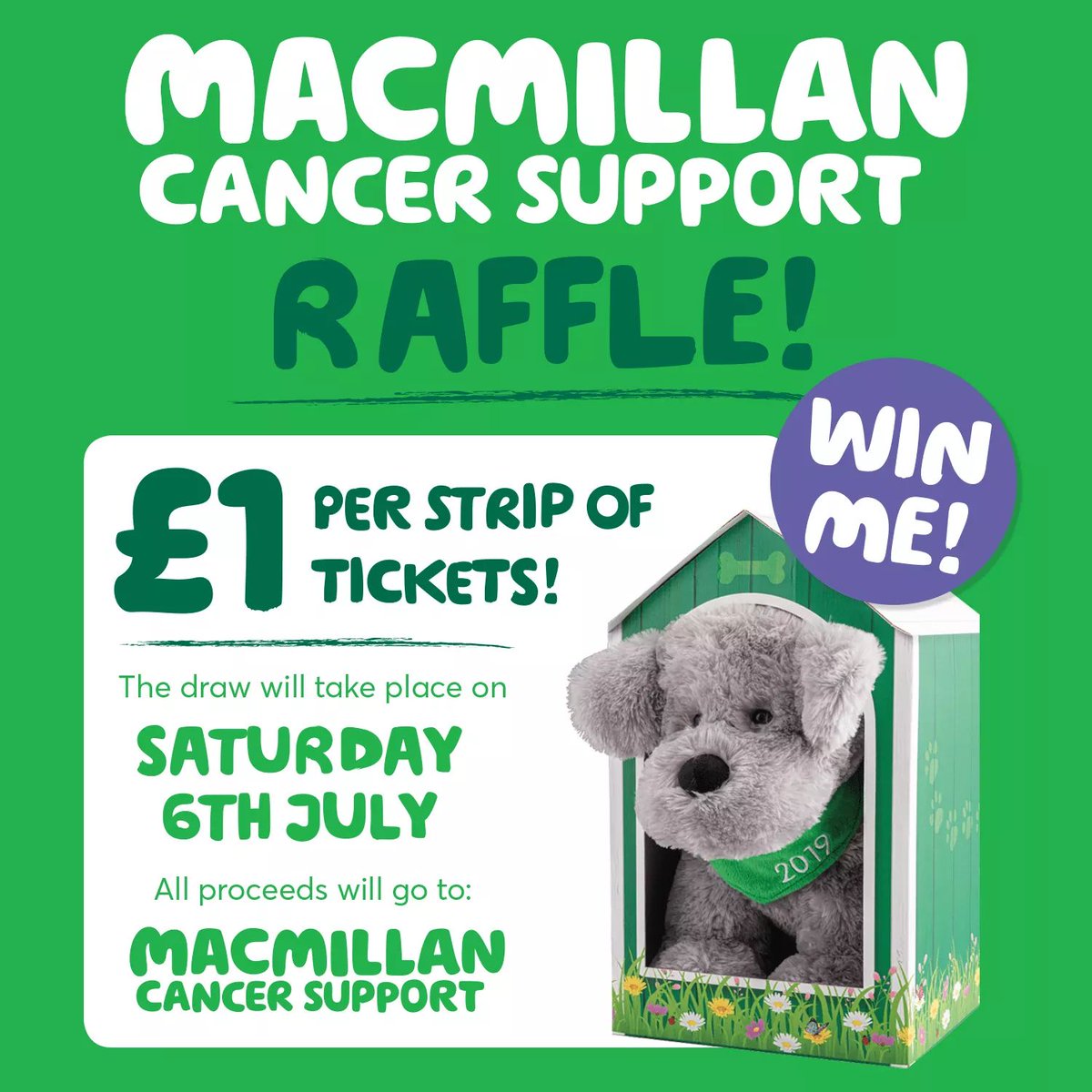 CardFactoryCF83's tweet photo. Pop down to Card Factory Caerphilly this Saturday (6th July) to take part in our Macmillan Cancer Support Raffle! Tickets will be on sale Saturday only so be sure to come by to support a great cause. #MacmillanCancerSupport #charity #raffle #cardfactory #Caerphilly #goodcause https://t.co/DkfGQ9IgY0