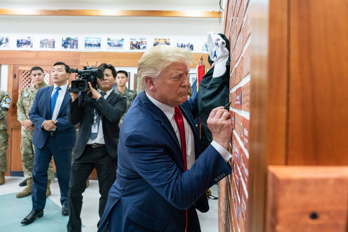The White House 45 Archived President Realdonaldtrump Became The First Sitting U S President To Set Foot In North Korea After Chairman Kim Accepted His Invitation To Meet At The Korean