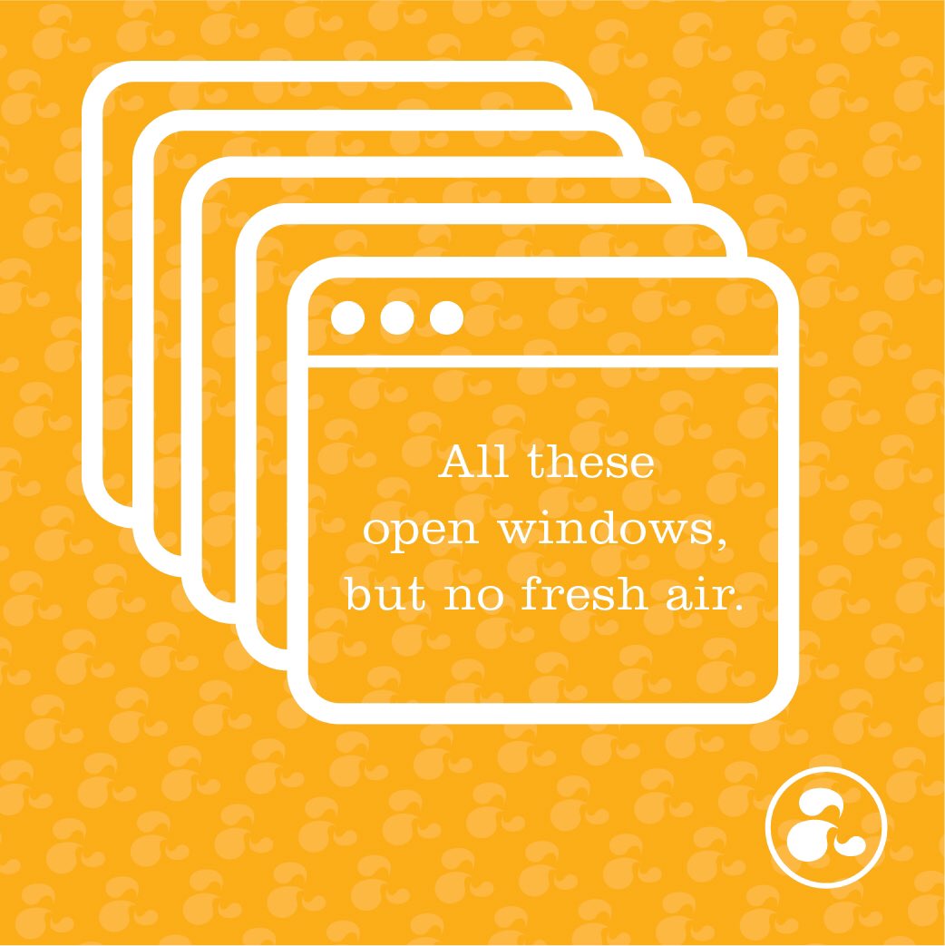 AmberDesign_'s tweet image. How many tabs or windows do you have open? Are you making sure you’re getting outside? Take a break to walk! Better yet have an outside walking meeting! Breaks of fresh air do wonders for work productivity and refocus! #freshair #walk #break #productivity #officelife #optoutside