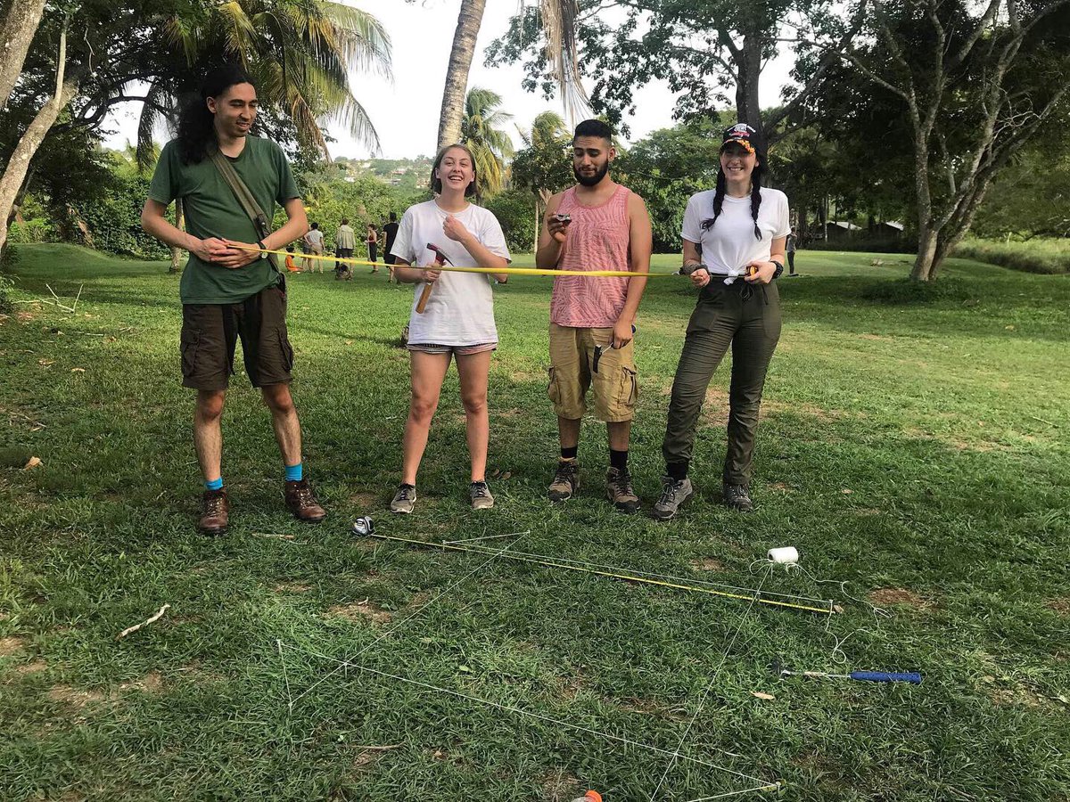 BVAR_Project's tweet photo. Session 2, Day 1: Excavation unit set up workshop #archaeology #fieldschool #bvarproject #belize https://t.co/pk09tRssoj