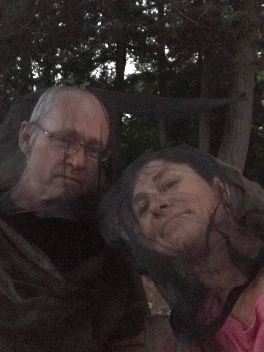 ironhen's tweet photo. Happy Canada Day mosquitoes, black flies and deer flies from your living donors @gwmollusk #summerinCanada #getoutside #bugsuits #flydope https://t.co/3wcEuFiqnR