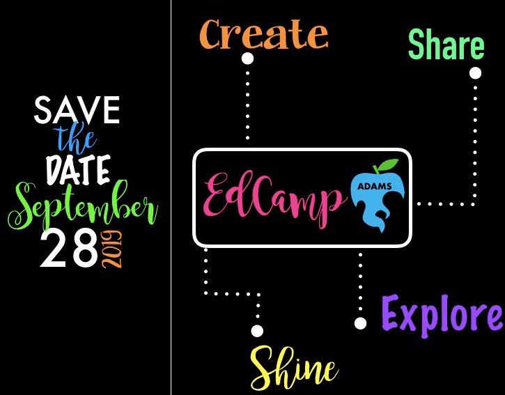 Come join me at EdCampAdams. You can register at edcampadams.org/home Hope to see you there!