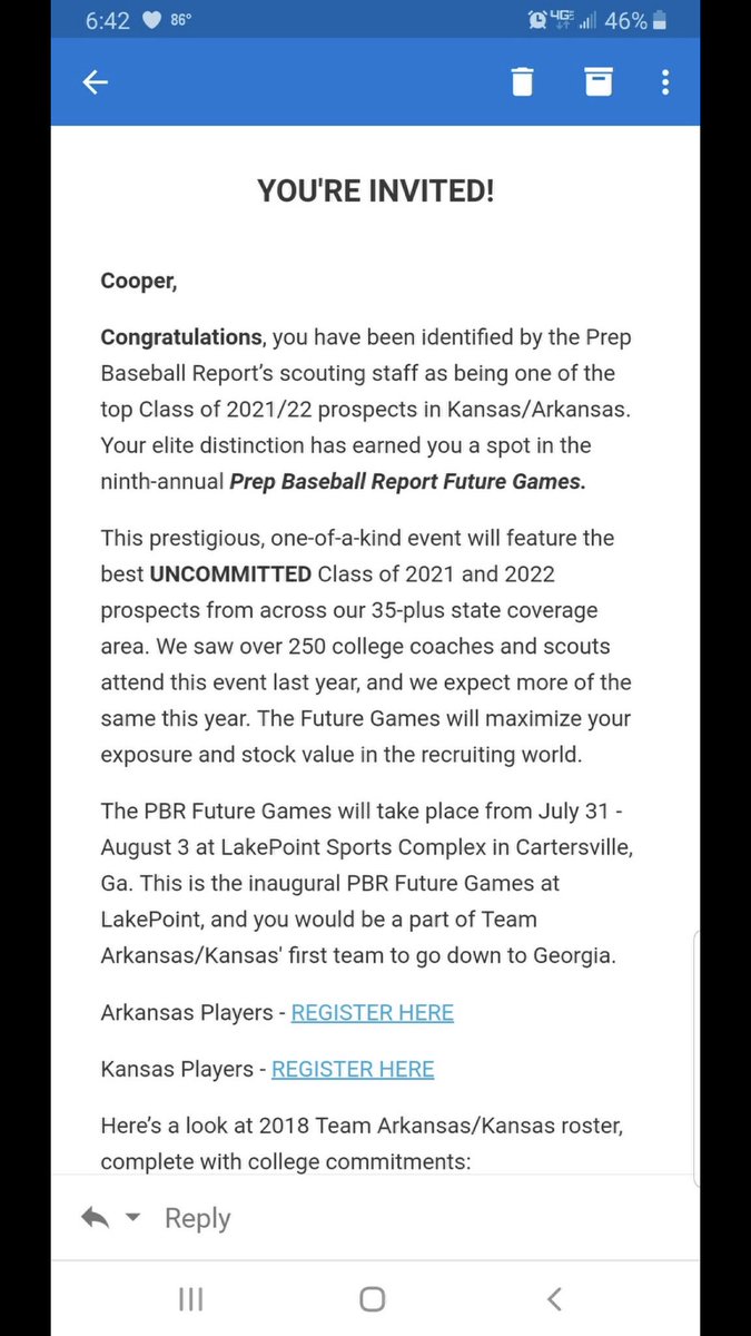 PieriCooper's tweet photo. Thankful to be invited to the @PBR_Arkansas future games for the second year in a row. Thanks Corey Lambert and @B_Walker_21 https://t.co/VTbyxsaAGD