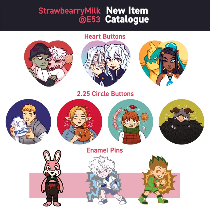 This year's AX catalog of new merch only! My other stuff will also be available at my table! :^0 

Come and say hi! I'll be at E53! ?
#AXartistalley2019 