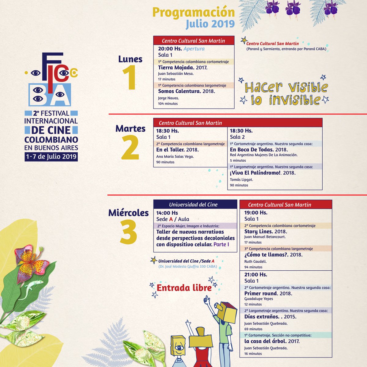 117Brenn's tweet photo. Desde hoy hasta el 7/07 se realiza la 2º edición del Festival Internacional de Cine Colombiano en Buenos Aires #FICCBA en @culturalsanmar y @ucineFUC. 36 films entre cortos y largos + actividades y talleres. Gratis. https://t.co/y166xc7ppj
