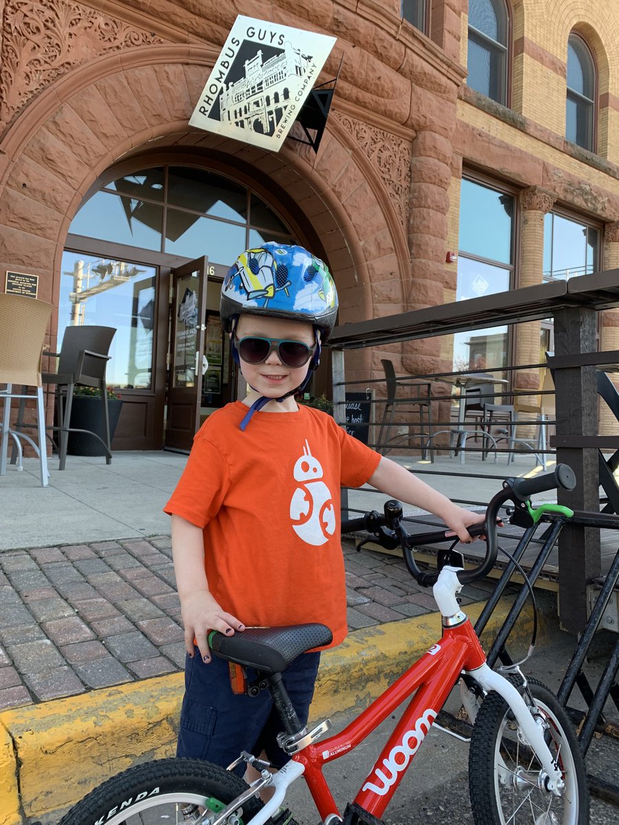 So proud of this four year old for riding 5.5 miles down the <a href="/GreenwayGGF/">Greenway GGF</a> to <a href="/RhombusBrewery/">Rhombus Brewing Co.</a> trivia night in @GoDowntownGF