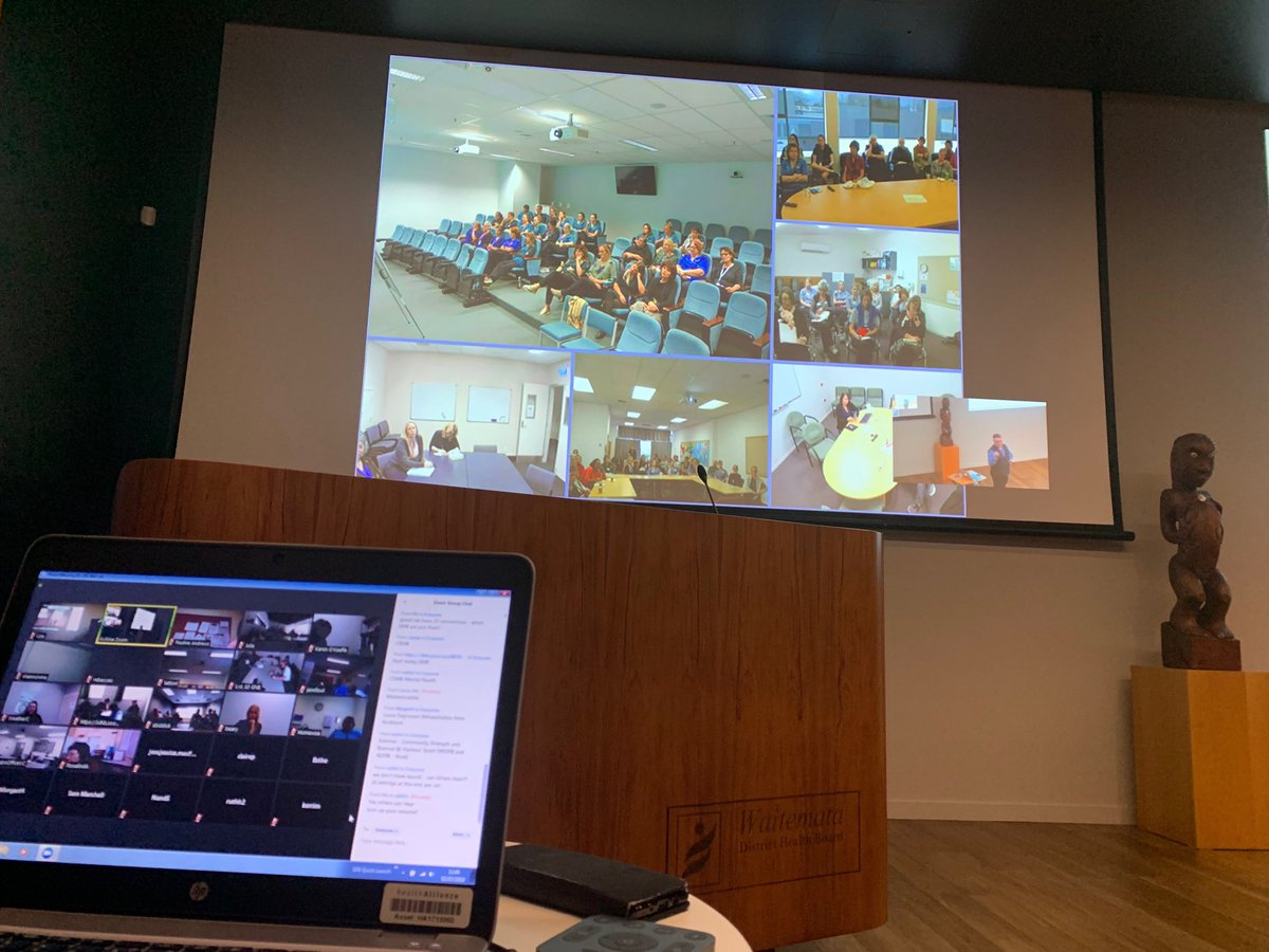 1sharonrussell's tweet photo. ⁦@WaitemataDHB⁩ . Masterclass with Brian Dolan 34 sites either zoomed or video linked in to hear the #endPJparalysis message with ⁦@BrianwDolan⁩ ⁦@TamzinBrott⁩ ⁦@lainydocherty⁩ @ https://t.co/sgsFEUViqu