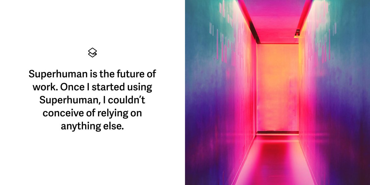 SuperhumanMail's tweet photo. "Superhuman is the future of work. Once I started using @Superhuman, I couldn't conceive of relying on anything else" @davidu tells the @nytimes why he wanted to invest 💌 https://t.co/MH3cD0kEga https://t.co/qE2nBOxm2j