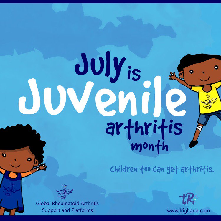 trighana's tweet photo. #JuvenileArthritisAwarenessMonth
#KidsGetArthritis2
#tRitoKnow
#tRi2gether
Do you know that children can get Arthritis too? July is Juvenile Arthritis Month! Remember that the earlier the diagnosis, the easier it is to work towards a longer lasting remission. https://t.co/FKj4PpIV66