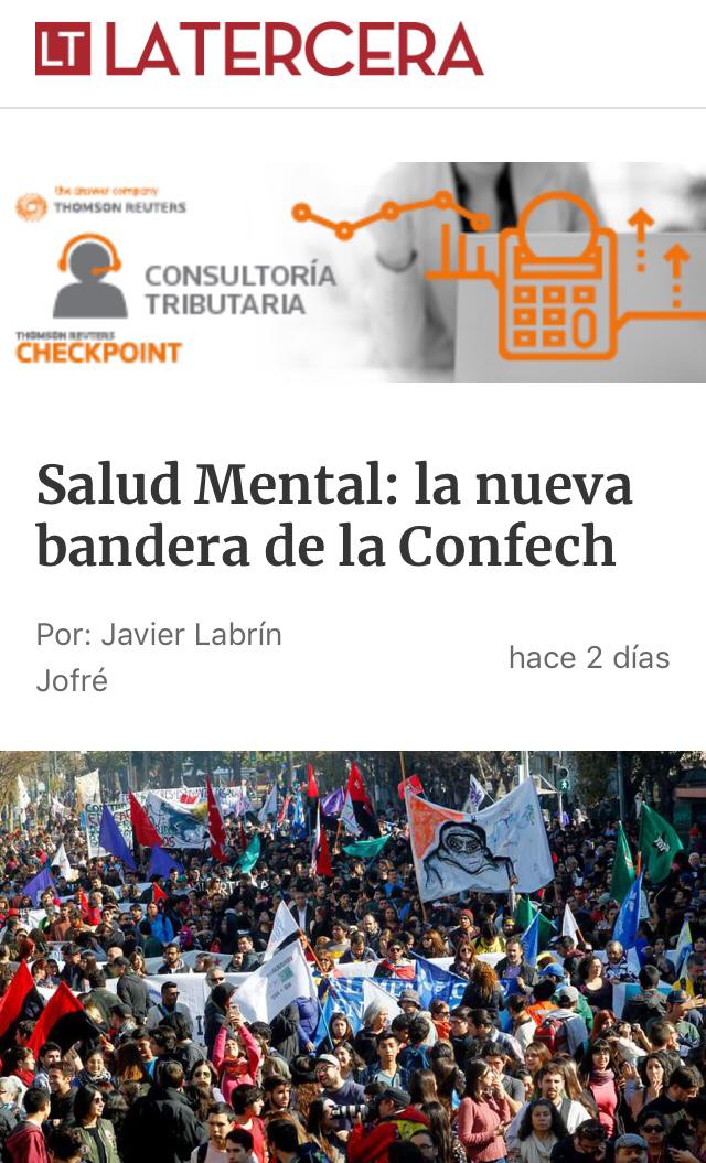 FLVchile's tweet photo. #Opinión ✍️ | Amigos, compartimos la última columna de nuestro Director Ejecutivo, @JavierLabrin, en @latercera: "#SaludMental: La nueva bandera de la #Confech". 

Link: 📌
https://t.co/rbPhsyeYw6 https://t.co/o4pbCHSxuB