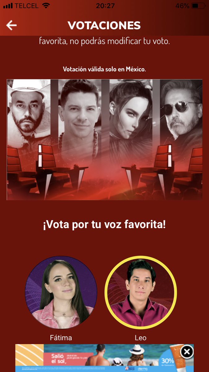 kdeninotti's tweet photo. @yahirmusic @LaVozTvAzteca Ya voté en dos teléfonos por Leo  #finalLaVoz https://t.co/HEkFIBUIjG