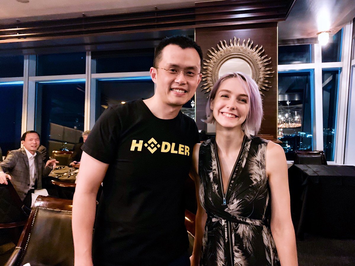 LinaSeiche's tweet photo. Super happy to meet @cz_binance at the @aba_summit speakersβ dinner in Taipei, and even happier that after having dozens of photos taken, he still made time for one more with me π
And he recognised me by the #binancesocks, possibly one of my best fashion choices to date π https://t.co/KLRljno7yA