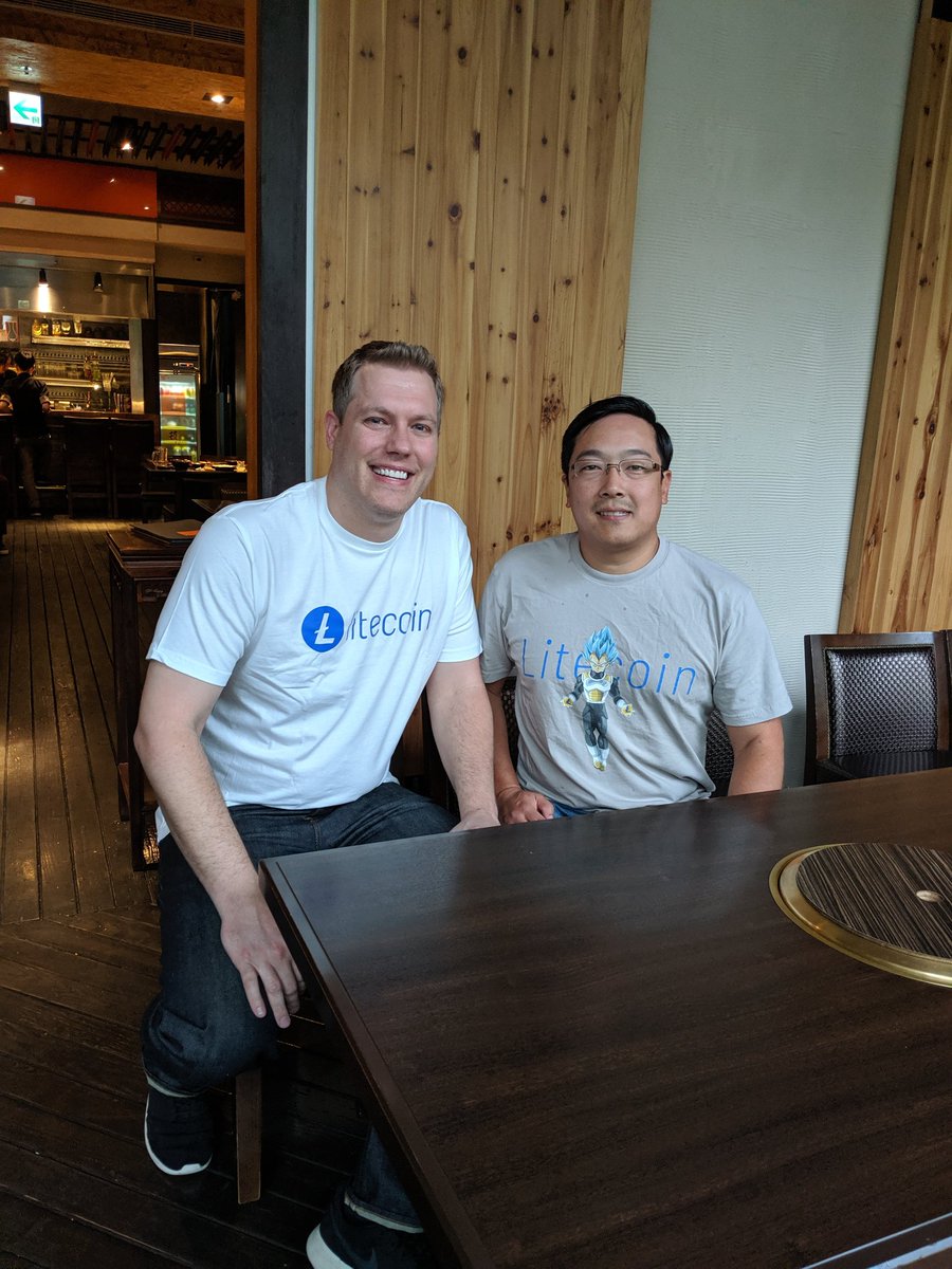 Just had lunch with this guy. Working on something huge for Litecoin adoption. See if you can figure out who this is! #PayWithLitecoin
