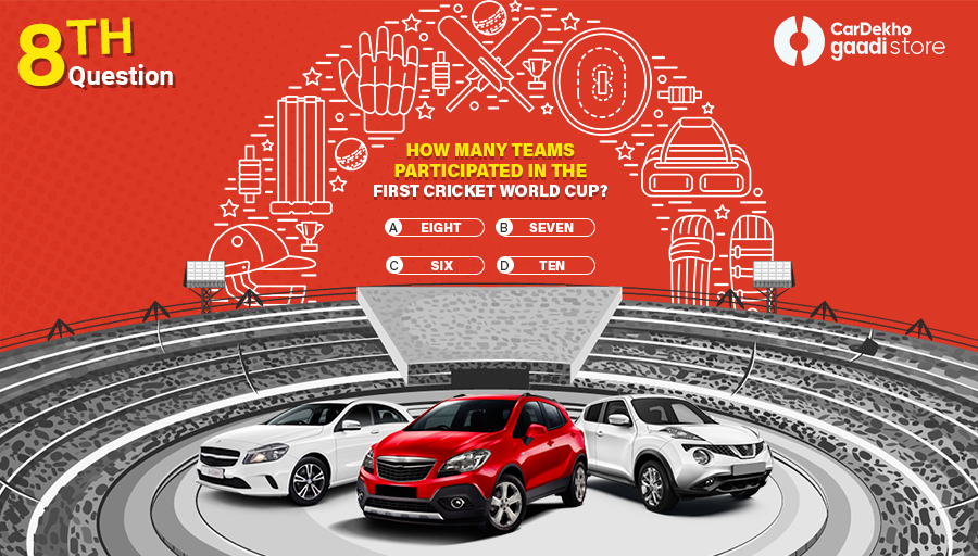 gaadi's tweet image. Give the correct answer and win a gift voucher worth Rs. 500! Leave your answer in the comment section below. #GaadiHaiNa #ContestAlert #Question8  
*T&amp;amp;C Apply 

#WorldCup #CricketWorldCup #Cricket #CWC19