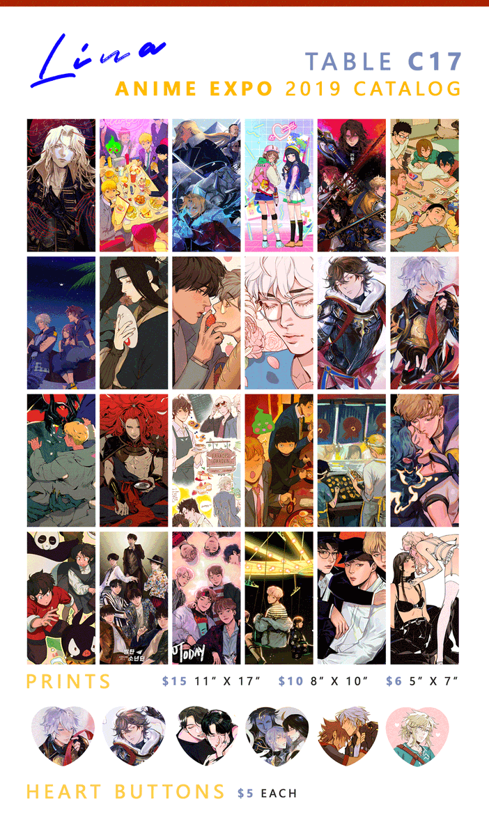 here's my AX catalog i'll be at table c17 at AX this year! #AXartistalley2019 