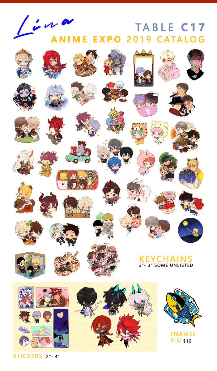 here's my AX catalog i'll be at table c17 at AX this year! #AXartistalley2019 