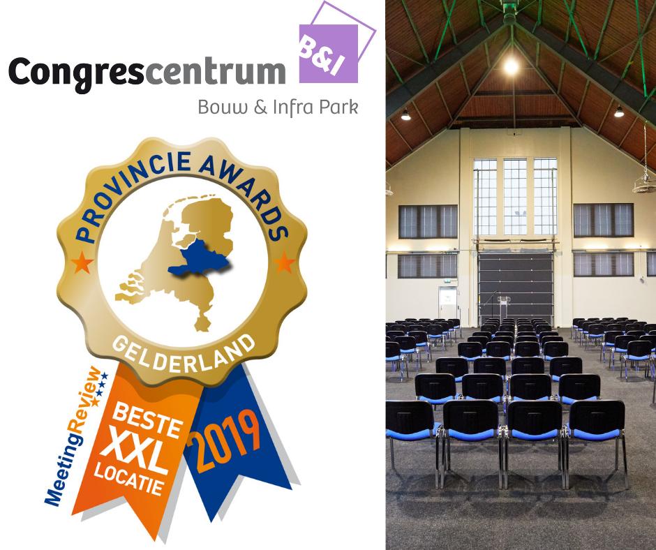 Hoera! Van MeetingReview ontving ons <a href="/congrescentrum/">Congrescentrum_B&I</a> de Provincie Award! We danken al onze gasten die een lovende review over ons hebben geschreven. We zijn trots op dit resultaat! #vergaderlocatie #evenementenlocatie #provincieaward #meetingreview #gelderland #goud