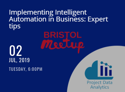 I will be at the Bristol Meetup tonight to discuss how businesses can implement intelligent automation and generally having a great time meeting everyone. 

Catch you there.

ow.ly/9iO550uAUqg