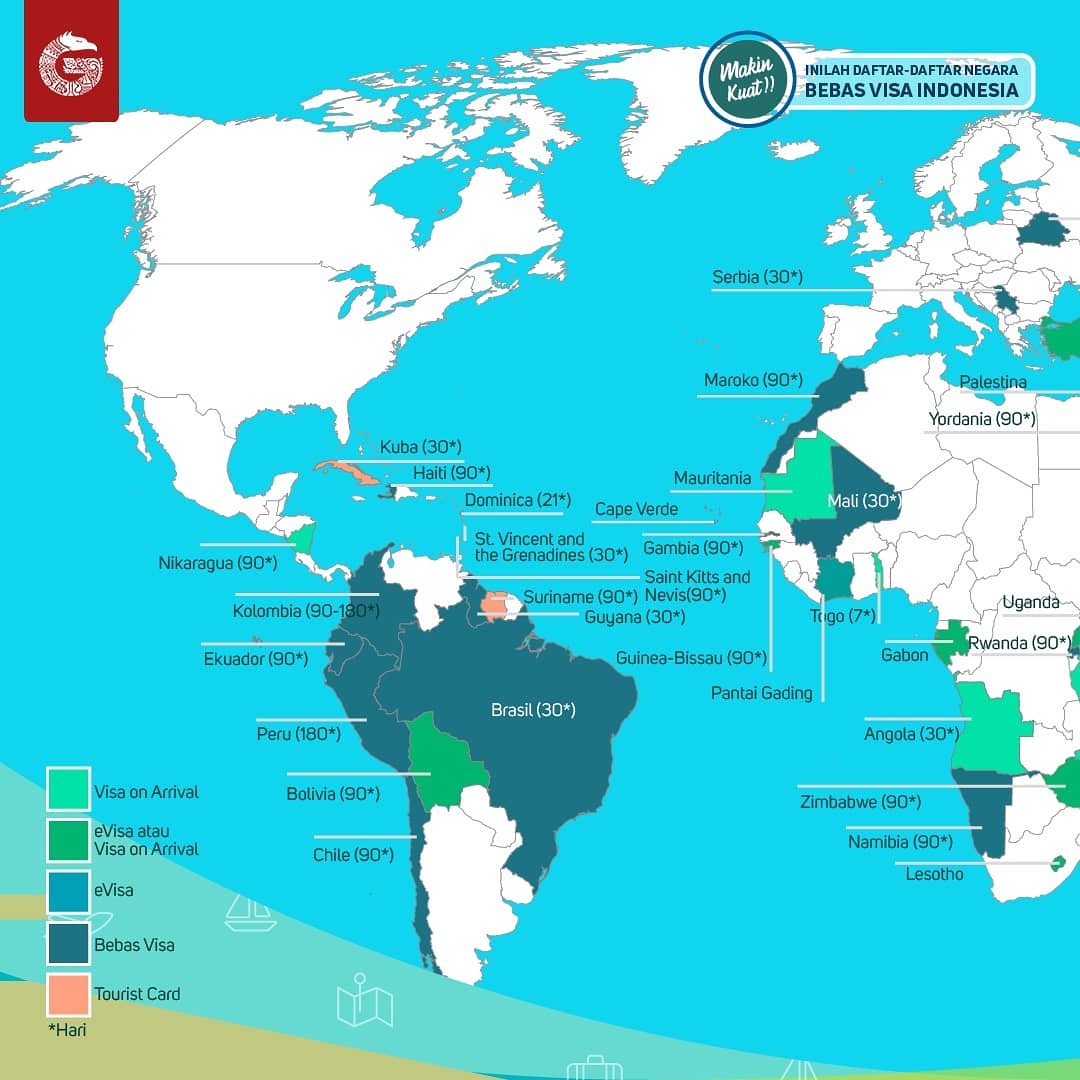 GNFI's tweet photo. [Infografis] Kekuatan Paspor Indonesia Bertambah, Ini Daftar Negara Bebas Visanya!

Henley Passport Index merilis daftar lengkap 77 negara bebas visa untuk pemegang paspor WNI. Berikut adalah daftar negara bebas visa untuk Paspor Indonesia. https://t.co/Ml4R4nhUXz