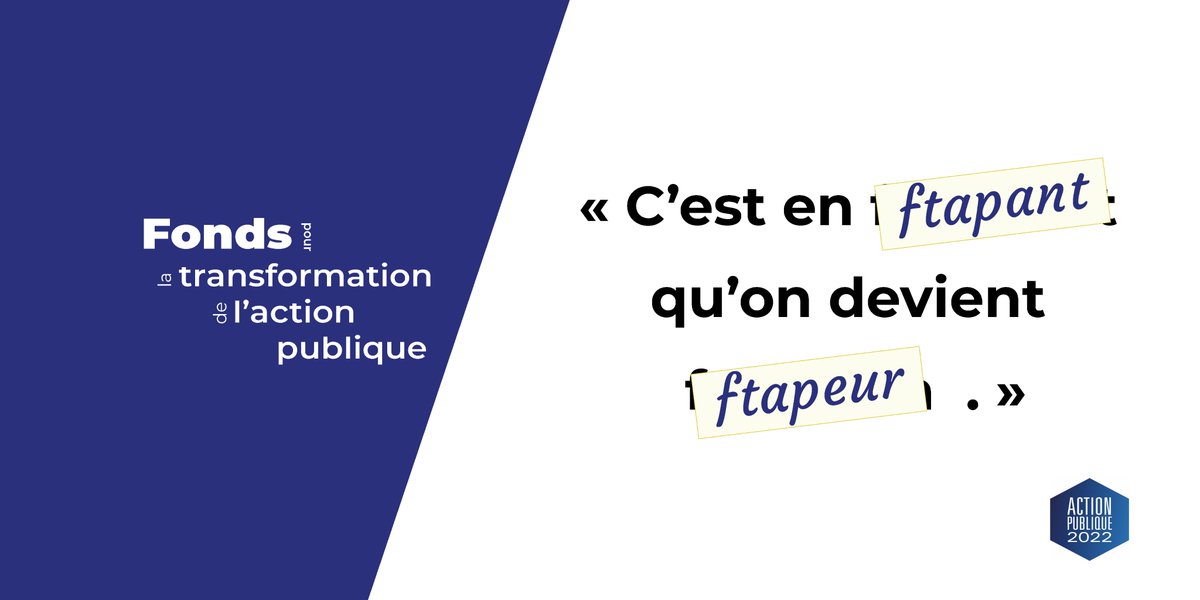 Transformation publique (@_ditp) on Twitter photo #ActionPublique2022 👋100% des gagnants ont tenté leur chance... ➡️Ce n'est qu'en présentant un projet que vous aurez une chance de bénéficier de l'accompagnement financier du FTAP. Alors n'hésitez pas ! Pour toute question : fondsdetransformation@modernisation.gouv.fr #ActionPublique2022 👋100% des gagnants ont tenté leur chance... ➡️Ce n'est qu'en présentant un projet que vous aurez une chance de bénéficier de l'accompagnement financier du FTAP. Alors n'hésitez pas ! Pour toute question : fondsdetransformation@modernisation.gouv.fr