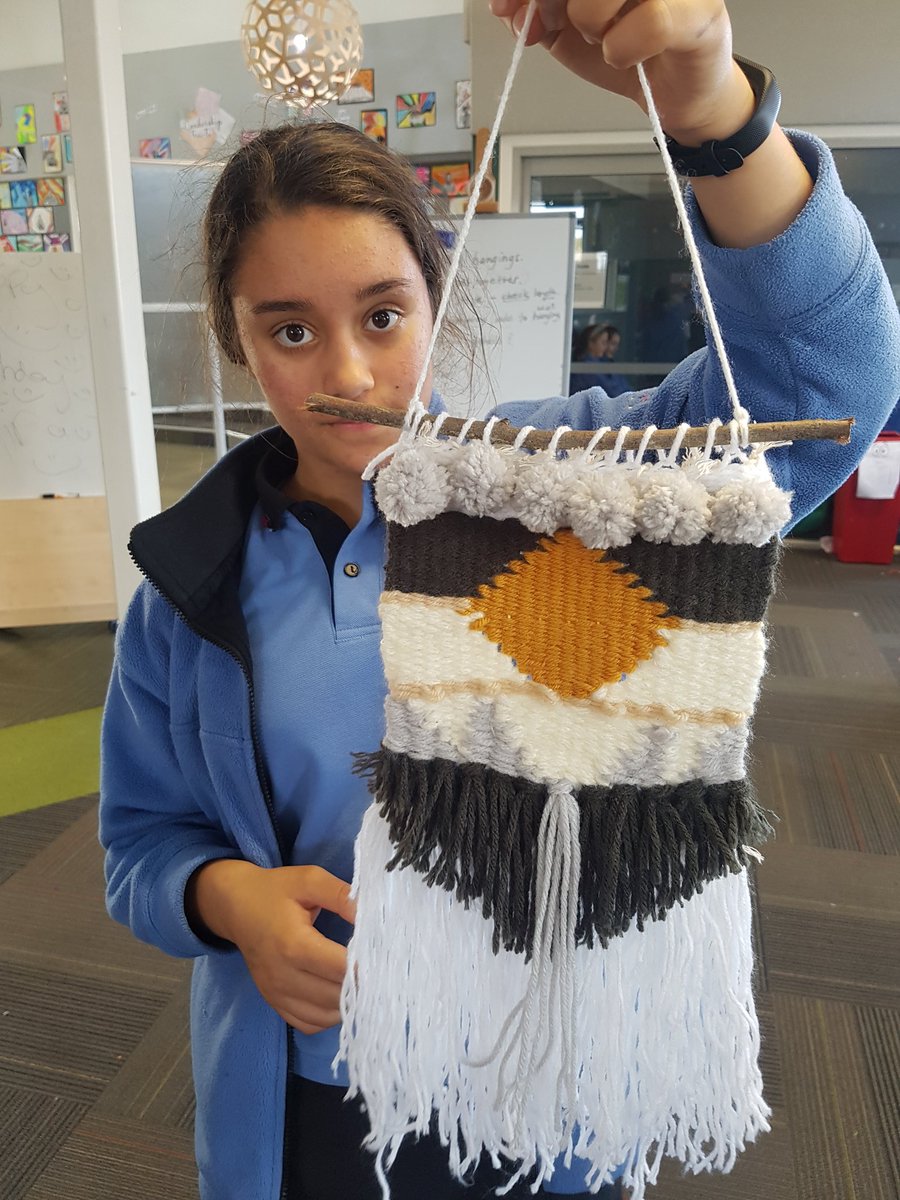 WOW! Look at the hard mahi these learners have done to complete their stunning wall tapestries.  Made on handmade looms and using a variety of weaving techniques.  I'd be proud to hang them in MY house! <a href="/StonefieldsSch/">Stonefields School</a>