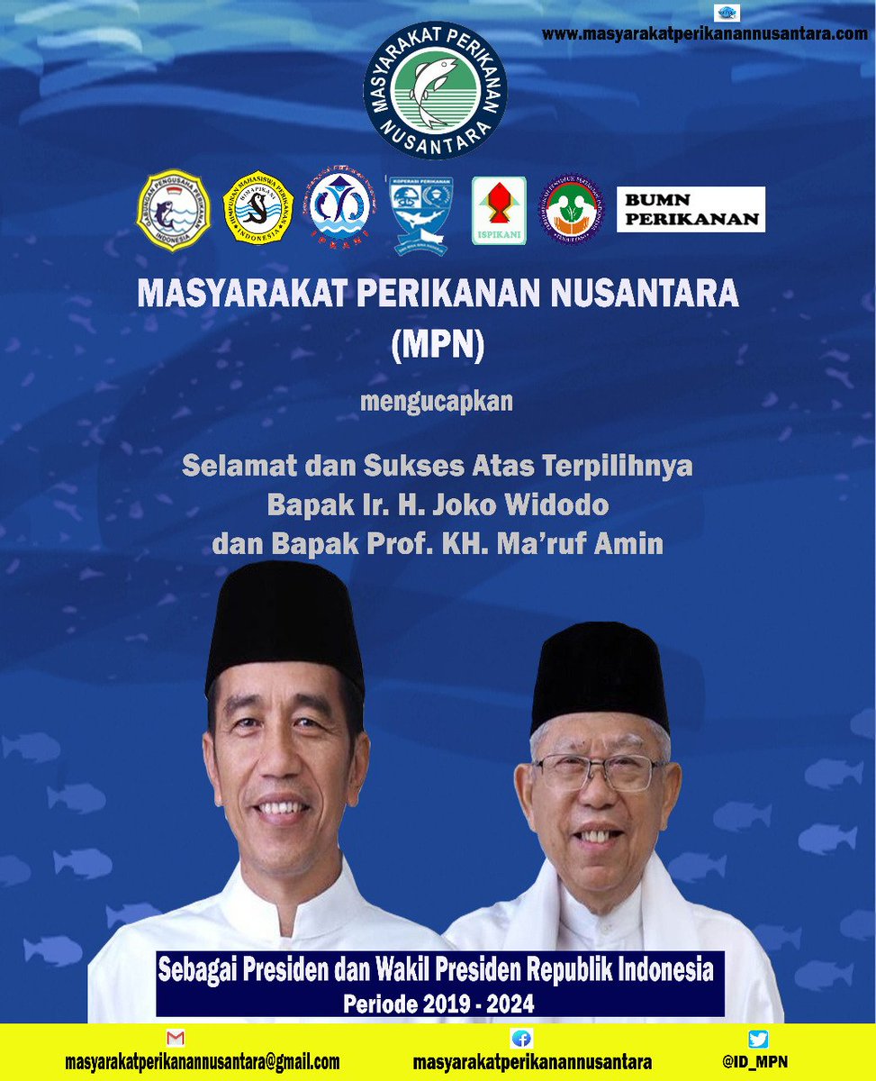 Selamat dan Sukses Atas Terpilihnya Bapak Ir. H. Joko Widodo dan Prof. KH. Ma'ruf Amin Sebagai Presiden dan Wakil Presiden Republik Indonesia Periode 2019-2024...
semoga Amanah dan dapat mwmbawa Indonesia Lebih Baik Kedepannya 🙏
Ketum MPN : @onos_urono
Sekjend MPN : @NimReims