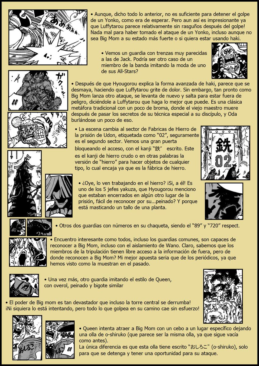 One Piece Manga - Secretos del capitulo 947