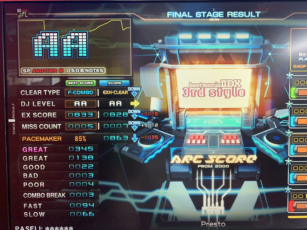 fuun_iroha's tweet photo. よし、ひとまずARC SCOREやってきた‼️

#音ゲー 
#IIDX 
#弐寺 
#ARCSCORE https://t.co/mnnW0DpKkz
