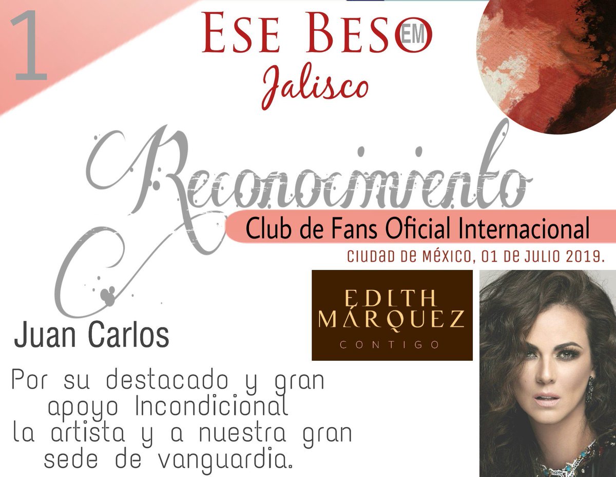 EseBesoJalisco's tweet photo. En #EseBesoJalisco se reconoce el gran #ApoyoIncondicional dónde un #Marquezo de hueso colorado dia a dia hace la diferencia para apoyar en todo momento, día a día. @EdithMarquezL  
¡Muchisimas Felicidades!
#SedeDeVanguardia 
"Club de Fans Oficial Internacional"
*EseBeso* https://t.co/1CiTrqrvN0